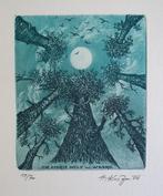 Exlibris /Ex libris H. Kisza, bomen reiken naar de zon, Verzenden