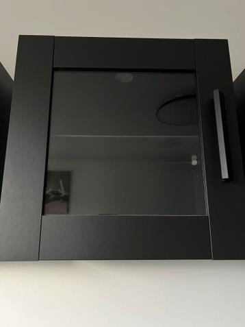 3 vitrinekastjes zwart model malm (ikea) - afbeelding 2