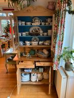 Antieke buffetkast met bovenbouw / glazen deurtjes, Antiek en Kunst, Antiek | Meubels | Kasten, Ophalen