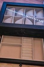 Houten horlogebox met lade, Huis en Inrichting, Woonaccessoires | Kisten, Minder dan 50 cm, Nieuw, Minder dan 50 cm, Ophalen of Verzenden