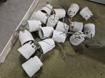 17x porseleinen fitting lamphouder 230 volt E27 schroef, Ophalen of Verzenden