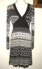 SUPER LEUKE jurk zwart met crême print mt. 42 - NIEUW!, Overige kleuren, Maat 42/44 (L), Nieuw, Ophalen of Verzenden