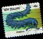 Fauna - Dieren - Fluweelworm - Nieuw Zeeland - gebr, Ophalen of Verzenden, Gestempeld, Dier of Natuur