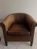 Prachtige grote schapenleren fauteuil leren stoel, Huis en Inrichting, Fauteuils, Ophalen of Verzenden, Zo goed als nieuw, Leer