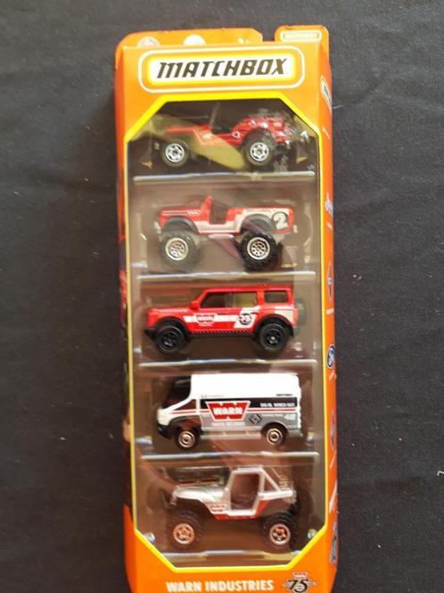 Matchbox WARN Jubileumset 5 stuks, Bronco Scout Jeep, Hobby en Vrije tijd, Modelauto's | Overige schalen, Nieuw, Auto, Ophalen of Verzenden