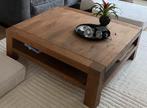 Goossens Roots massief houten salontafel 110x110, Ophalen, 100 tot 150 cm, Zo goed als nieuw, Minder dan 50 cm