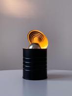 Vintage tafellamp pop-art conservenblik Vrieland DL lampen, Gebruikt, Ophalen of Verzenden, Metaal, Minder dan 50 cm
