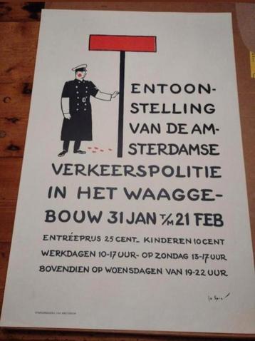 Jo Spier.  Affiche Amsterdamse Verkeerspolitie beschikbaar voor biedingen