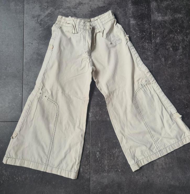 Wijde broek ecru Mexx Mt.110, Kinderen en Baby's, Kinderkleding | Maat 110, Gebruikt, Meisje, Broek, Ophalen of Verzenden