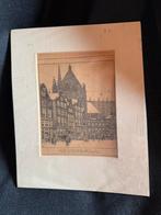 Ets/druk nieuwezijds voorburgwal, Antiek en Kunst, Kunst | Etsen en Gravures, Ophalen of Verzenden