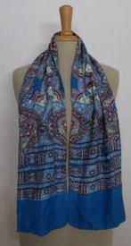 Mooie blauwe paisley print sjaal, Kleding | Dames, Verzenden, Zo goed als nieuw, Maat 38/40 (M), Sjaal