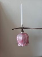 Vintage kerstbal van glas kaarsenhouder, Diversen, Kerst, Ophalen of Verzenden