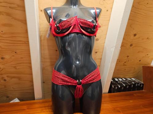 Pikante lingerieset XXXL / 46, Kleding | Dames, Ondergoed en Lingerie, Setje, Rood, Ophalen of Verzenden