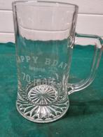 bierpul van glas happy bday, Ophalen of Verzenden