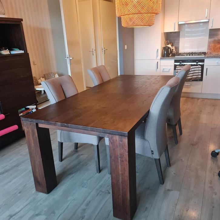 Henders & Hazel Eettafel 220x100 cm, Huis en Inrichting, Tafels | Eettafels, Gebruikt, 50 tot 100 cm, 200 cm of meer, Vijf personen of meer