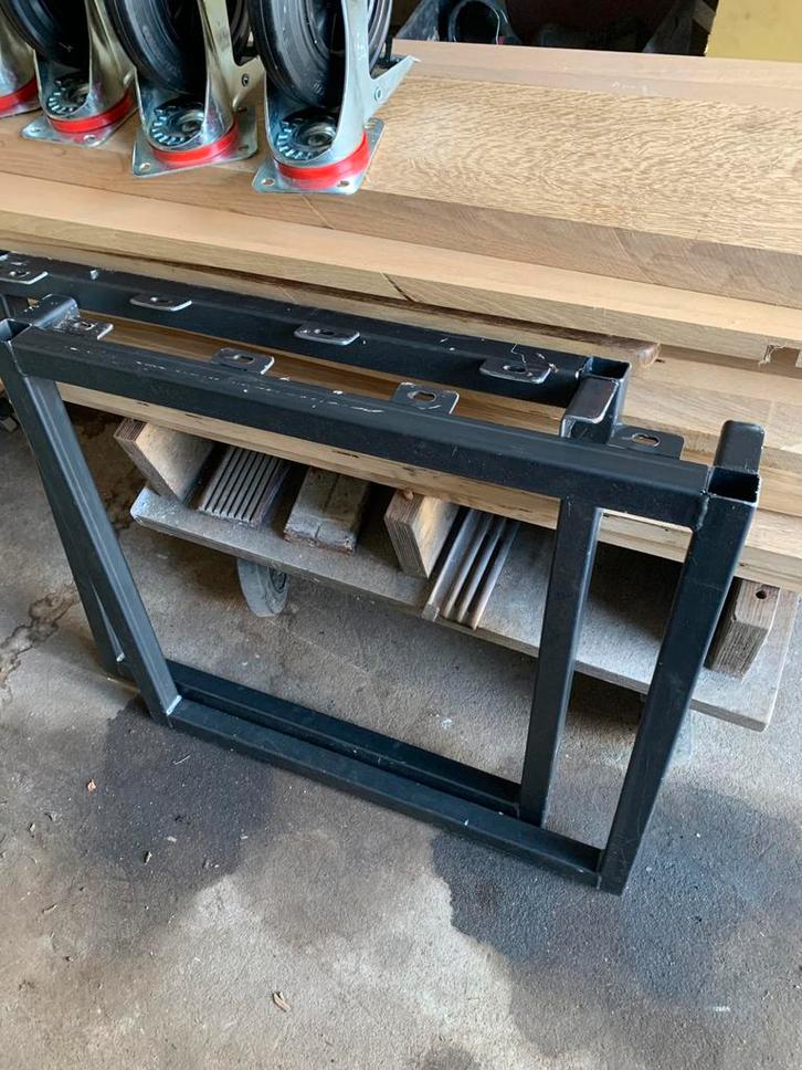 Stalen tafel poten  kokerprofiel, Huis en Inrichting, Tafelonderdelen, 50 tot 100 cm, 50 tot 100 cm, Rechthoekig, Metaal, Verzenden