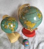 3 blikken aardbollen / globes made in Western Germany, Antiek en Kunst, Antiek | Speelgoed, Ophalen of Verzenden