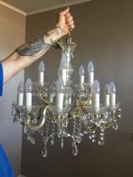 Kristallen kroonluchter Maria Theresa messing, Huis en Inrichting, Verzenden, Zo goed als nieuw
