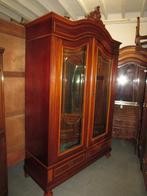 antieke mahonie  linnenkast kleerkast spiegeldeuren  550,00, Ophalen, 100 tot 150 cm, Met hangruimte, 200 cm of meer
