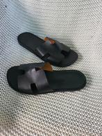 Hermes als nieuw mt 42 zwart leder schoenen slippers design, Ophalen of Verzenden, Zo goed als nieuw, Zwart