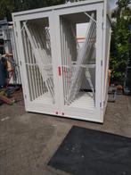 Kozijn met dubbele tuindeuren, Ophalen, Glas, 120 cm of meer, 215 cm of meer