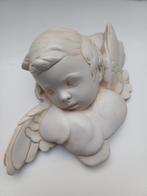 Gipsen engel, wit,  28 x 19 cm, Ophalen of Verzenden