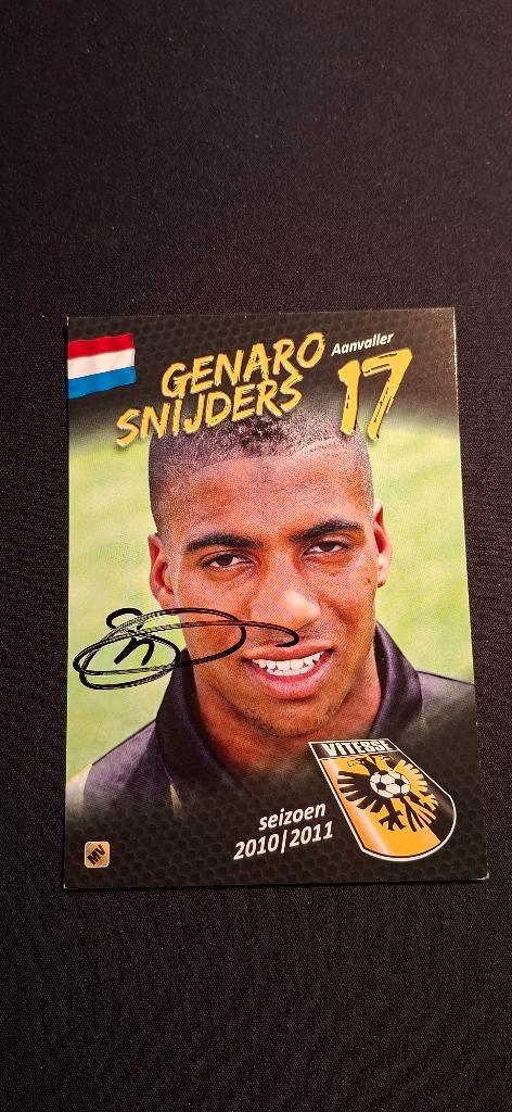 Spelerskaart met handtekening; Genaro Snijders # Vitesse, Verzenden, Nieuw, Vitesse, Spelerskaart