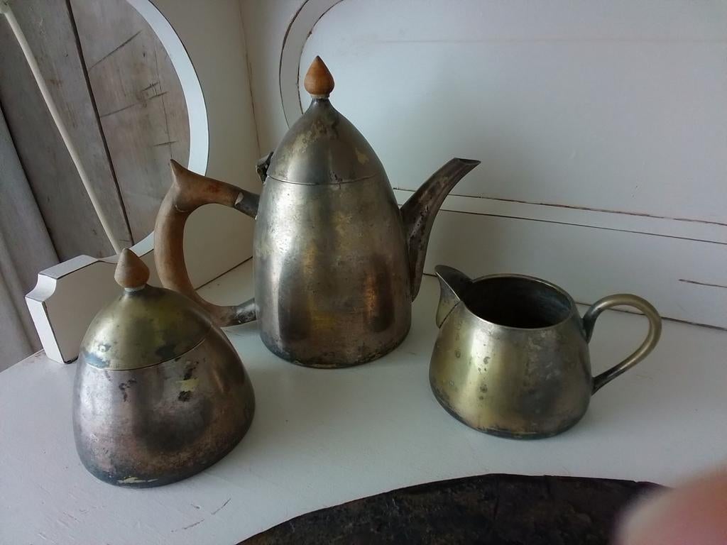 Oude koffie set, Antiek en Kunst, Antiek | Goud en Zilver, Ophalen of Verzenden