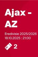 2 kaarten Ajax - AZ, Twee personen, Oktober