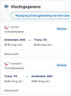 2x vliegtickets naar albanië, Twee personen, Vliegtuig, Met bestemming of datum