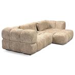 Bankstel Bank Loungebank Longchair Hoekbank Beige **Nieuw**, Nieuw, Ophalen of Verzenden, Vierpersoons of meer, 250 tot 300 cm