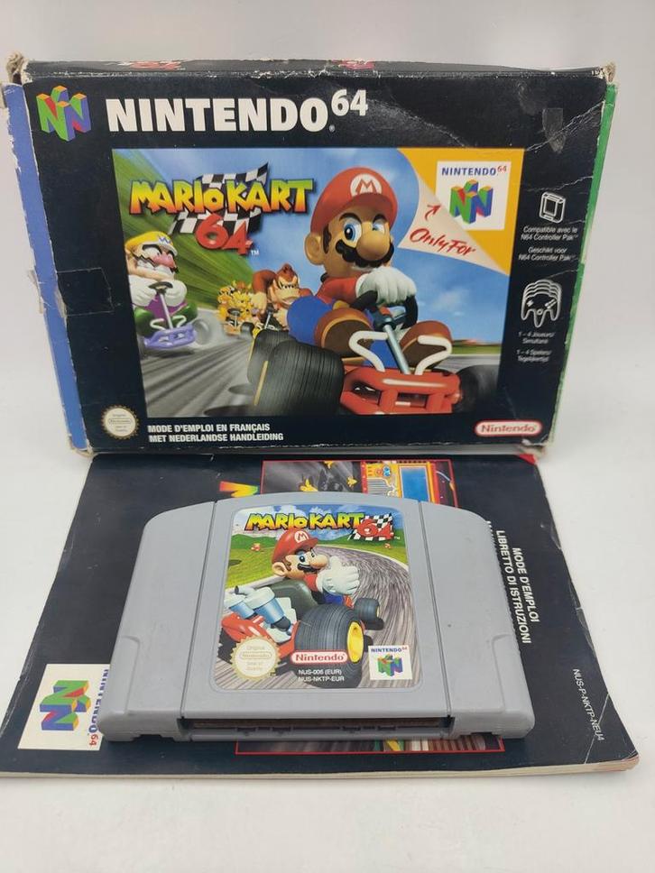 Mario Kart 64 - N64 CIB, Spelcomputers en Games, Games | Nintendo 64, Gebruikt, Racen en Vliegen, 1 speler, Vanaf 3 jaar, Eén computer