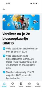 2e bioscoopkaartje GRATIS via Albert heijn, AH, Drie personen of meer, Kortingskaartje