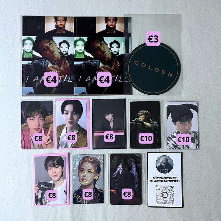 Bts photocards te koop, Verzamelen, Muziek, Artiesten en Beroemdheden, Zo goed als nieuw, Foto of Kaart, Verzenden