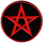 Pentagram stoffen opstrijk patch embleem, Verzamelen, Stickers, Nieuw, Verzenden