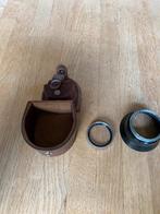 Kodak Retinette filter en zonnekap in lederen etui en tas, Ophalen of Verzenden