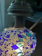 Turkse lamp met brons, Huis en Inrichting, 50 tot 75 cm, Ophalen of Verzenden, Zo goed als nieuw, Glas