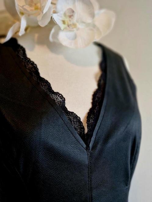 Sexy en elegante kunst leren jurk maat S 36 38, Kleding | Dames, Jurken, Zo goed als nieuw, Maat 36 (S), Zwart, Ophalen of Verzenden