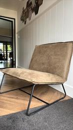 Fauteuil kleur groen suede, Huis en Inrichting, Ophalen, Zo goed als nieuw, 75 tot 100 cm