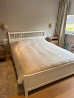 IKEA Hemnes bed 160x200 met lattenbodems en evt matras, Huis en Inrichting, Slaapkamer | Bedden, 160 cm, Gebruikt, Wit, Hout