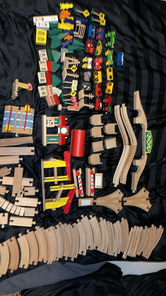 Brio Houten Trein Set + Extra's, Kinderen en Baby's, Speelgoed | Houten speelgoed, Gebruikt, Overige typen, Ophalen of Verzenden