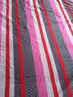 Roze rood grijs gestreepte tricot stof 158x158cm, Hobby en Vrije tijd, Stoffen en Lappen, 120 cm of meer, Nieuw, Ophalen of Verzenden