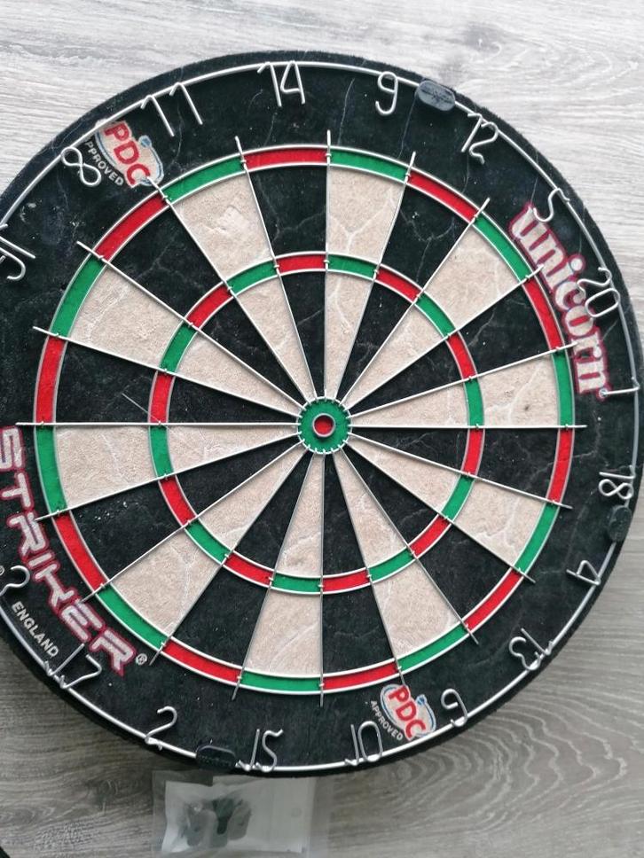Dartbord met ophangsysteem, Sport en Fitness, Darts, Zo goed als nieuw, Dartbord, Ophalen