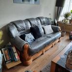 massief eiken en origineel leder, Ophalen of Verzenden, Gebruikt