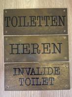 3 WC Toilet plaatjes / bordjes HEREN / INVALIDE /, Ophalen of Verzenden, Gebruikt