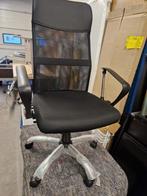 NIEUW Bureaustoel Zwart stof Mesh rugleuning Chroom details, Ophalen, Nieuw, Zwart, Bureaustoel