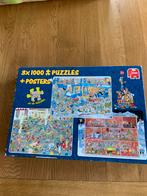 Jan van Haasteren 3x 1000 puzzels Compleet met posters, Hobby en Vrije tijd, Denksport en Puzzels, Ophalen of Verzenden, 500 t/m 1500 stukjes