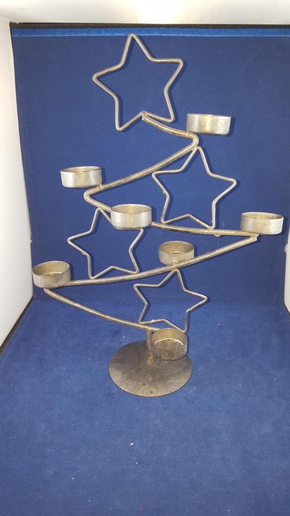 Vintage standaard waxinelichtjes voor kerst, metaal. W3, Diversen, Kerst, Gebruikt, Ophalen of Verzenden