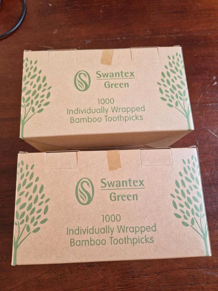 Swantex Green Bamboo tandenstokers /Nieuw, Sieraden, Tassen en Uiterlijk, Uiterlijk | Mondverzorging, Nieuw, Ophalen of Verzenden