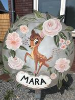 Groot schattig geboorte bord met Bambi, Kinderen en Baby's, Kraamcadeaus en Geboorteborden, Ophalen, Gebruikt, Geboortebord